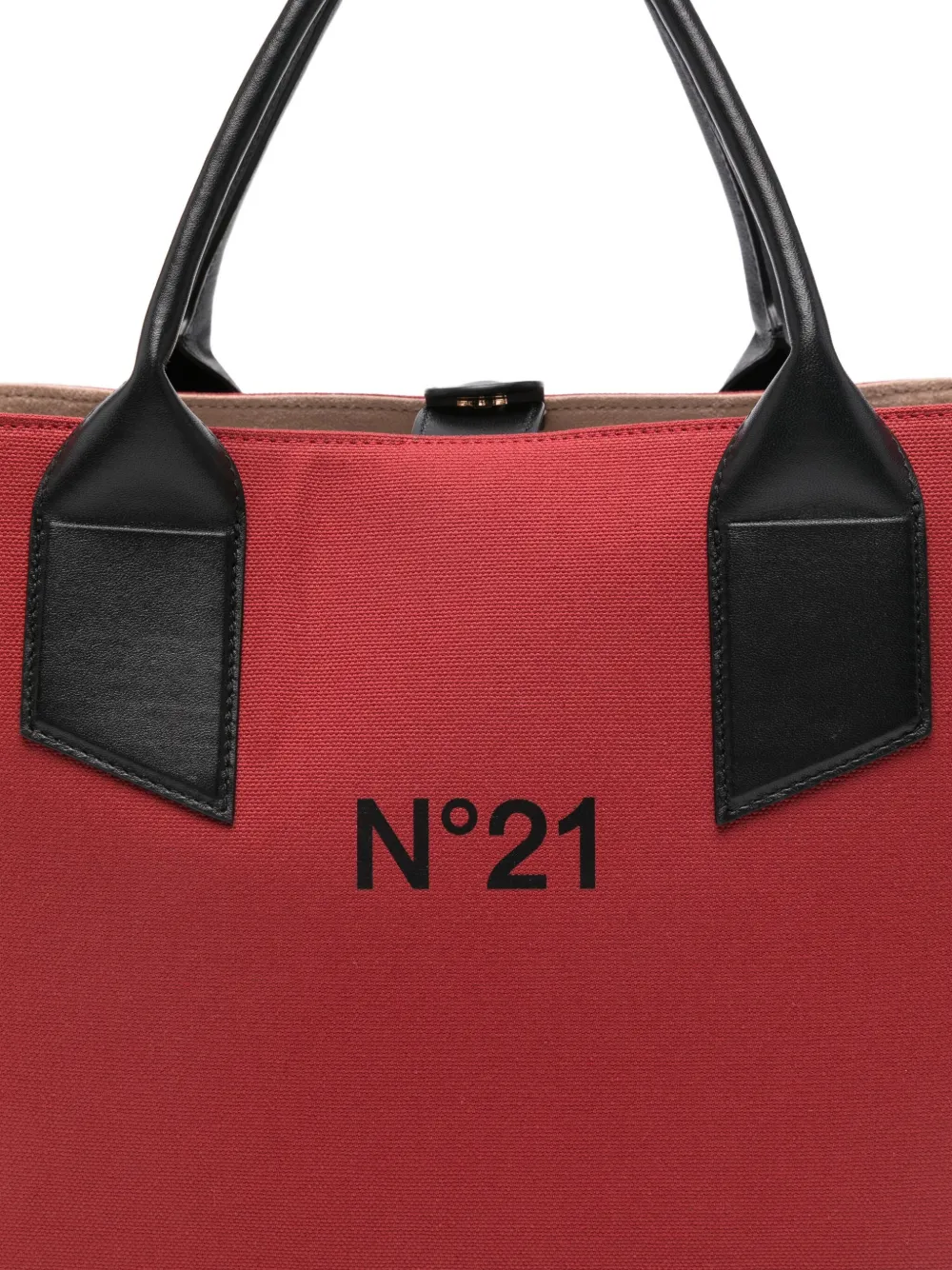 N°21 Logo-print Top-handles Tote Bag In Red
