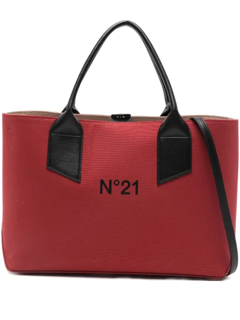 Nº21 logo-print top-handles tote bag