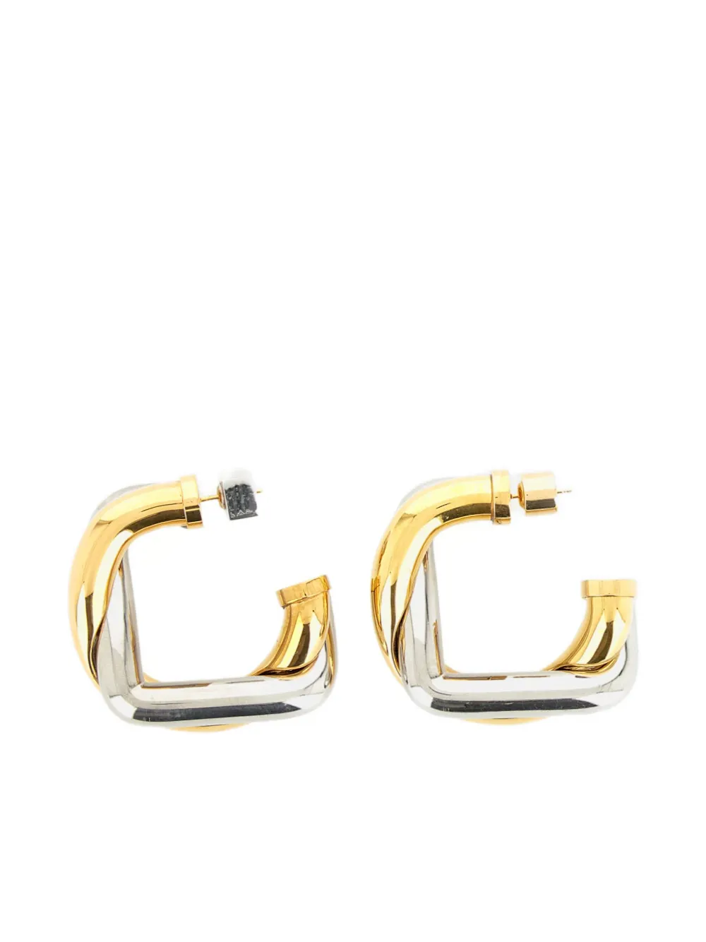 Jacquemus Doppio brass hoops - ゴールドトーン Jacquemus Doppio brass hoops - ゴールドトーン