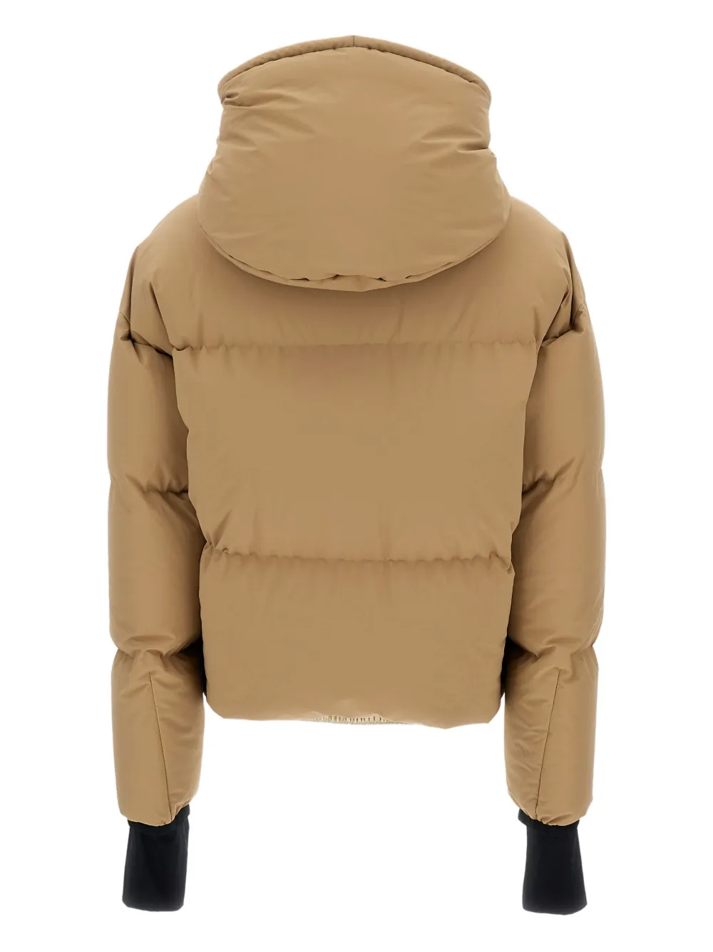 Moncler Hooded Drawstring Puffer Jacket In Neutral