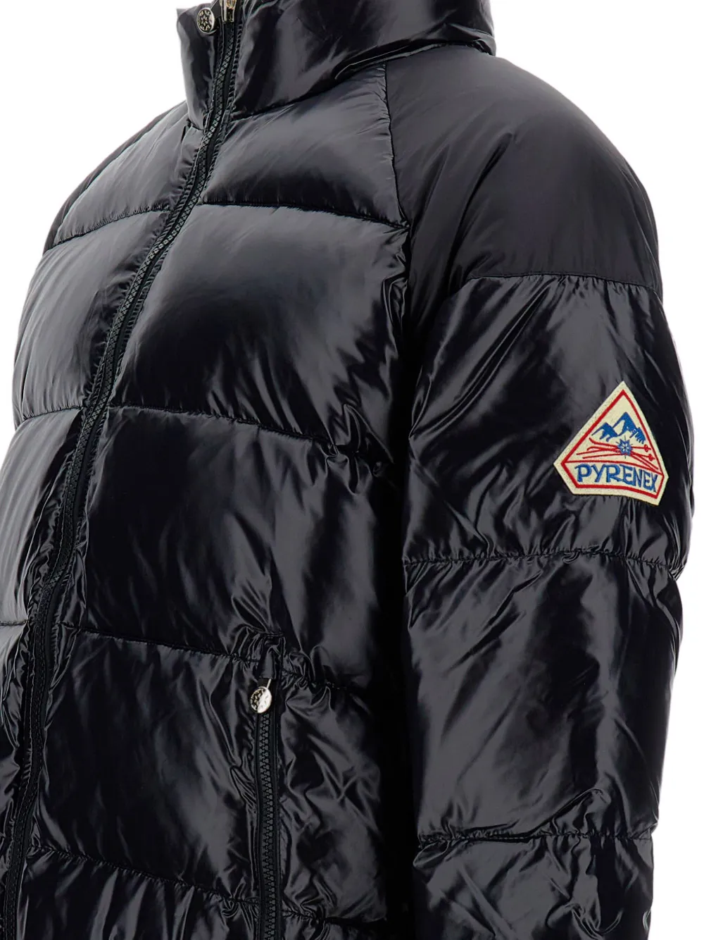Pyrenex High-shine Quilted Coat In Black