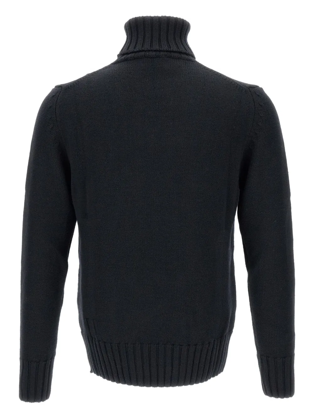 Customer Lovers ribbed turtleneck sweater - Zwart