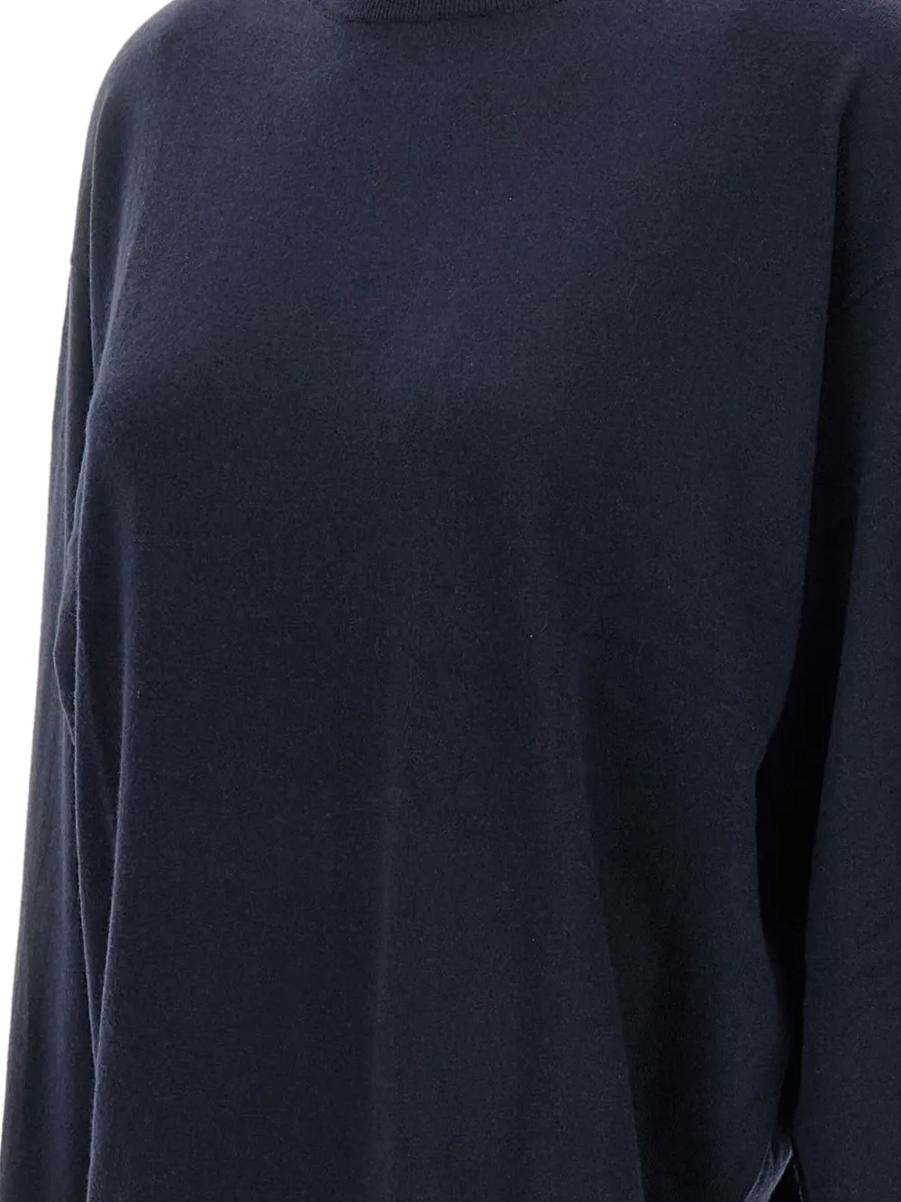 extreme cashmere Trui met geribbelde afwerking en ronde hals Blauw