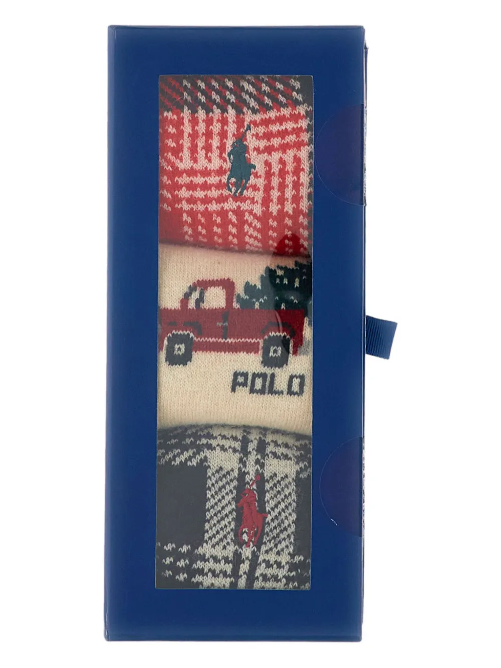 Polo Ralph Lauren Truck-plaid Wool-blend Socks (set Of Three) In Multi