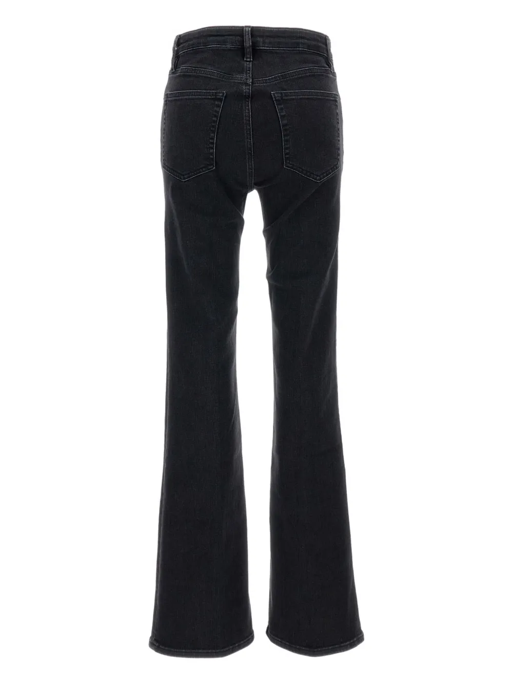 Frame Cotton Flared Jeans In Black
