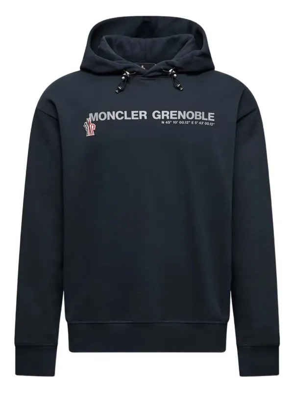 Moncler Grenoble ロゴ パーカー | ブルー | FARFETCH JP
