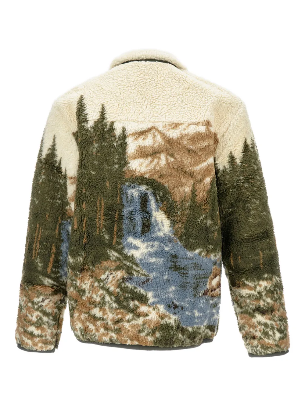 Polo Ralph Lauren Ralph Lauren Pile Fleece Graphic Jacket In Brown