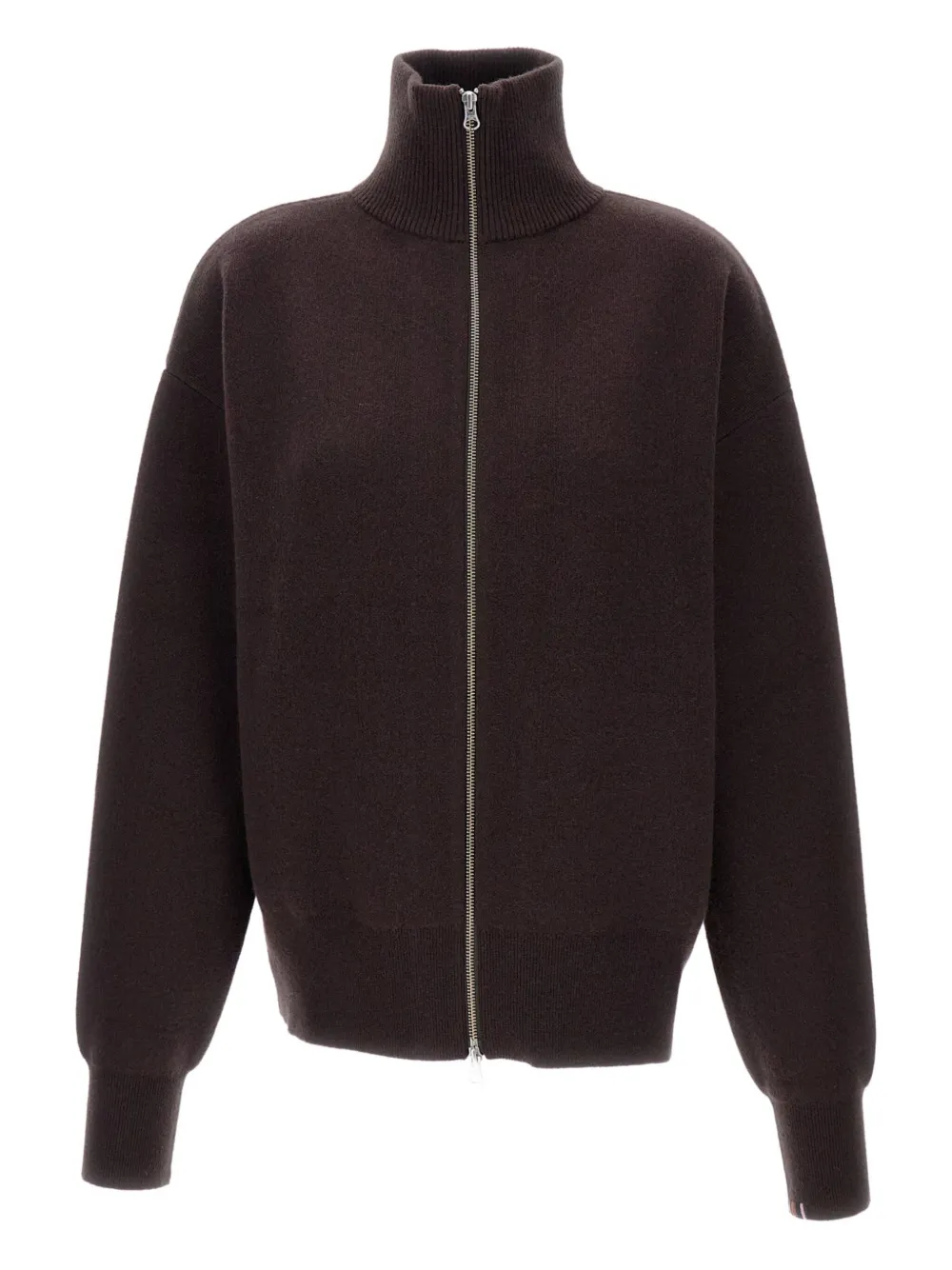 extreme cashmere zip-up cardigan | بني | Image 1