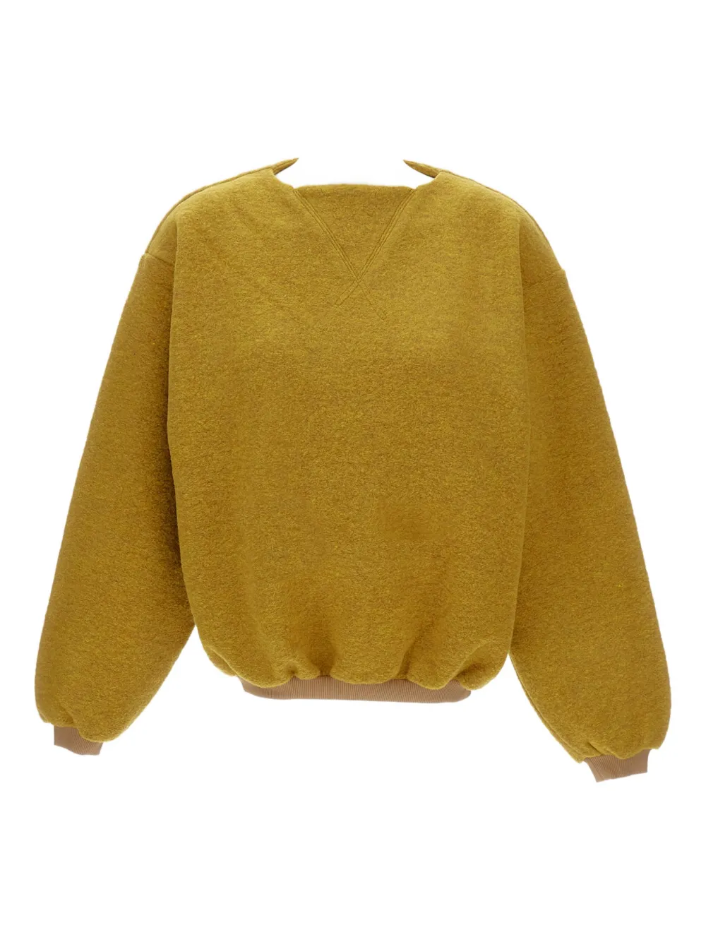 Tanaka Light Yellow Boxy Wool Sweater In Yellow