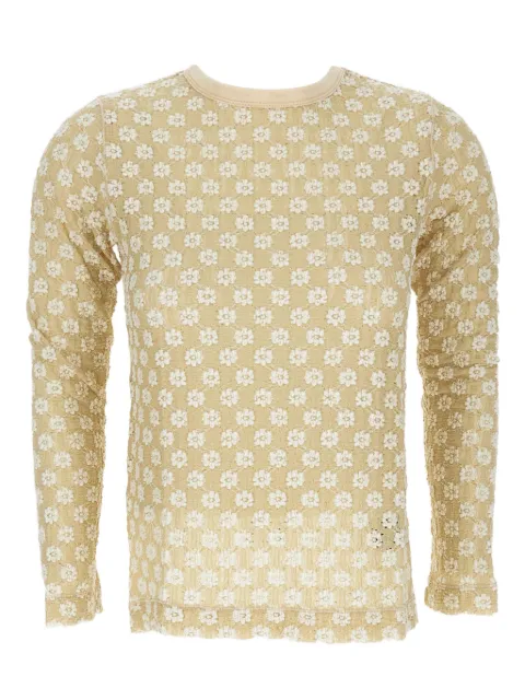 Tanaka floral-detail crew-neck top