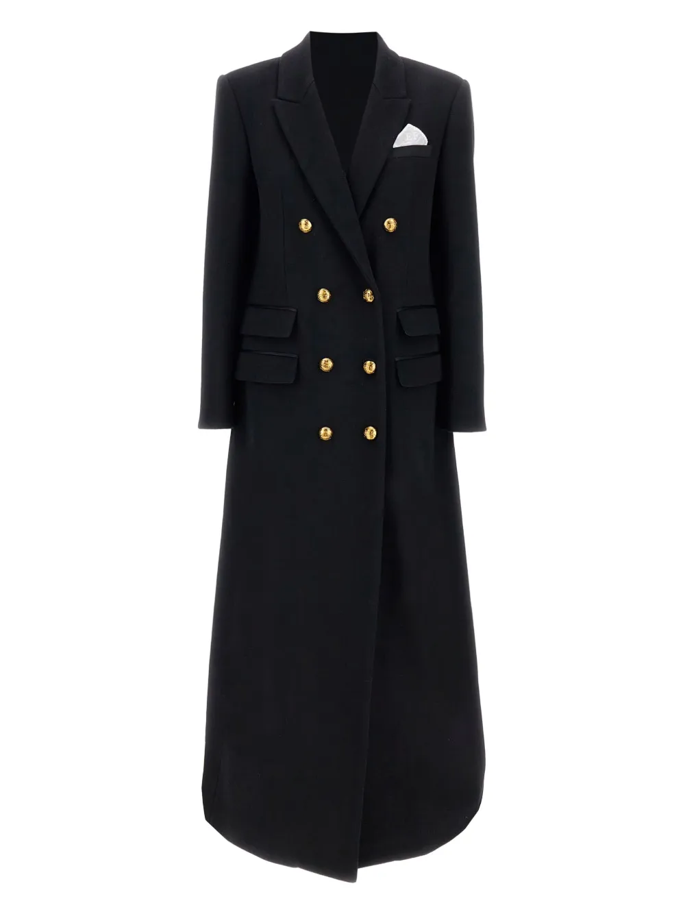 Elisabetta Franchi double-breasted coat - ブラック Elisabetta Franchi double-breasted coat - ブラック