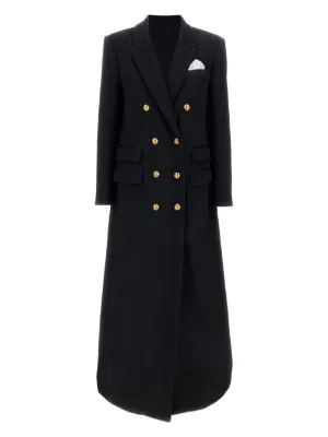 エリザベッタフランキーフリンジ付き黒テーラードジャケット