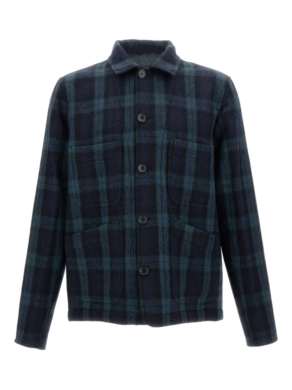 PS Paul Smith checked wool overshirt - ブルー PS Paul Smith checked wool overshirt - ブルー