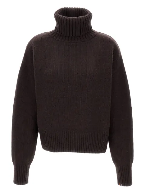 extreme cashmere turtleneck ribbed cashmere sweater