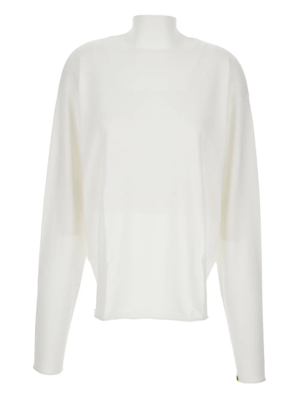 extreme cashmere suéter de cachemira y algodón con cuello tortuga | blanco | Image 1