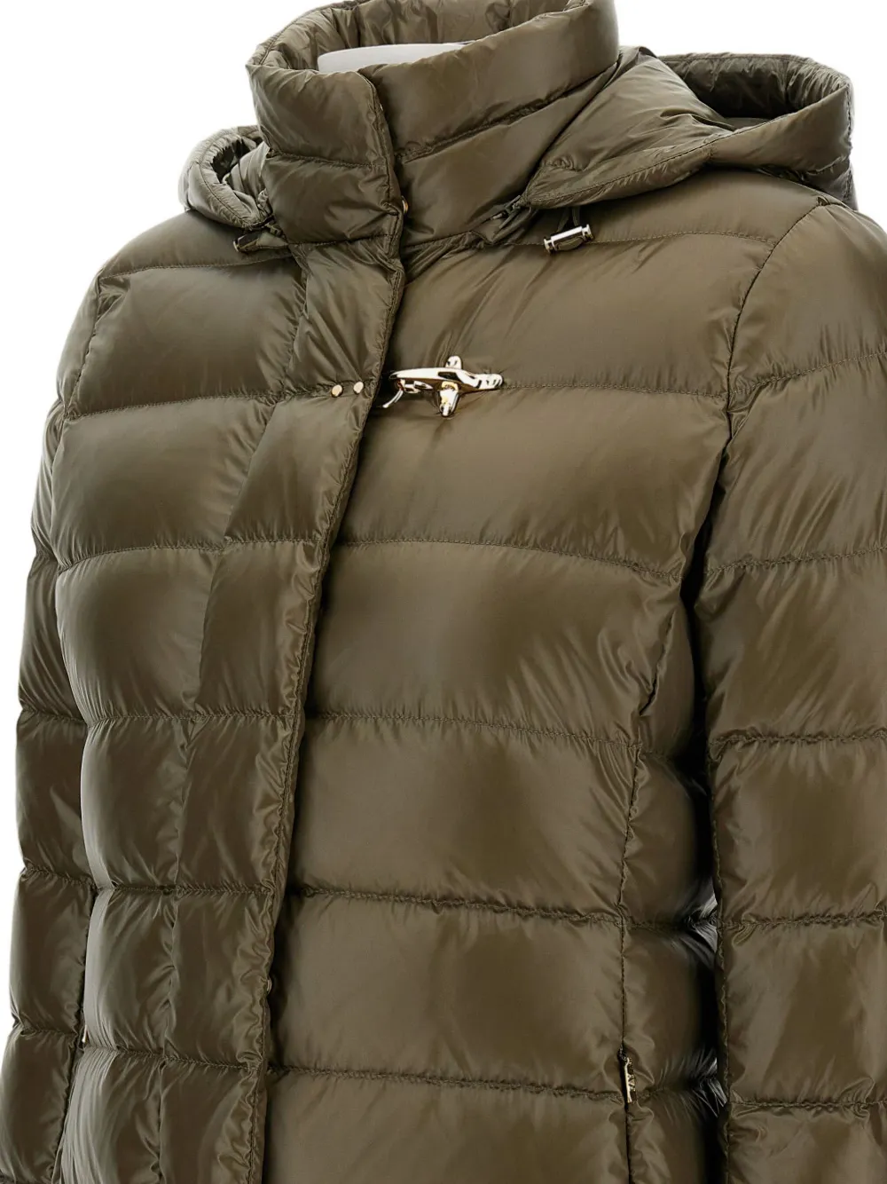 Fay Urban Down Jacket With Hood In Green