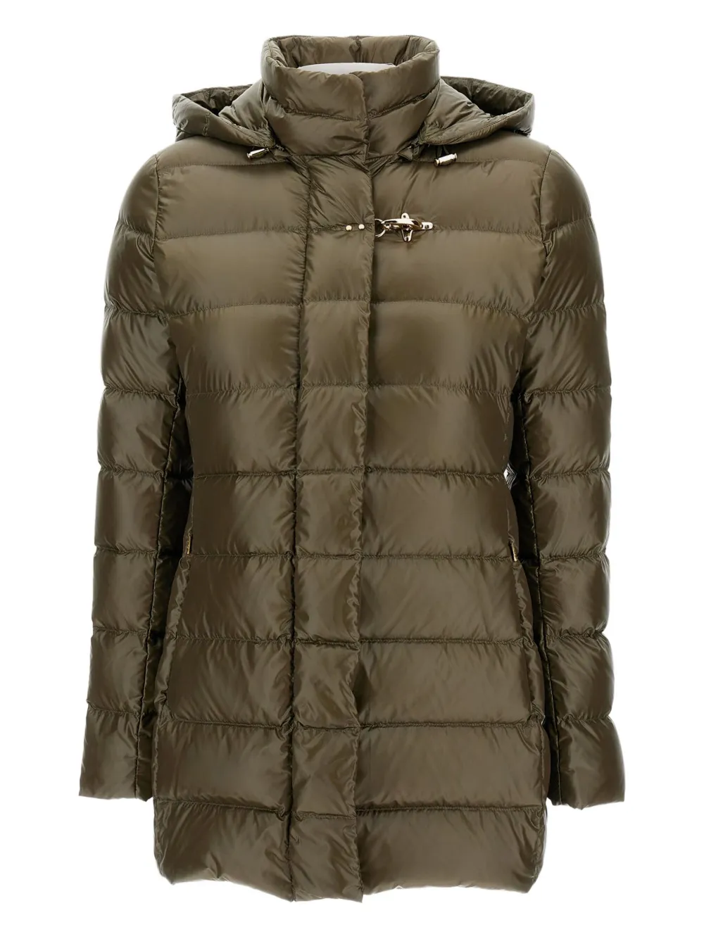 Fay Urban Down Jacket With Hood In Green