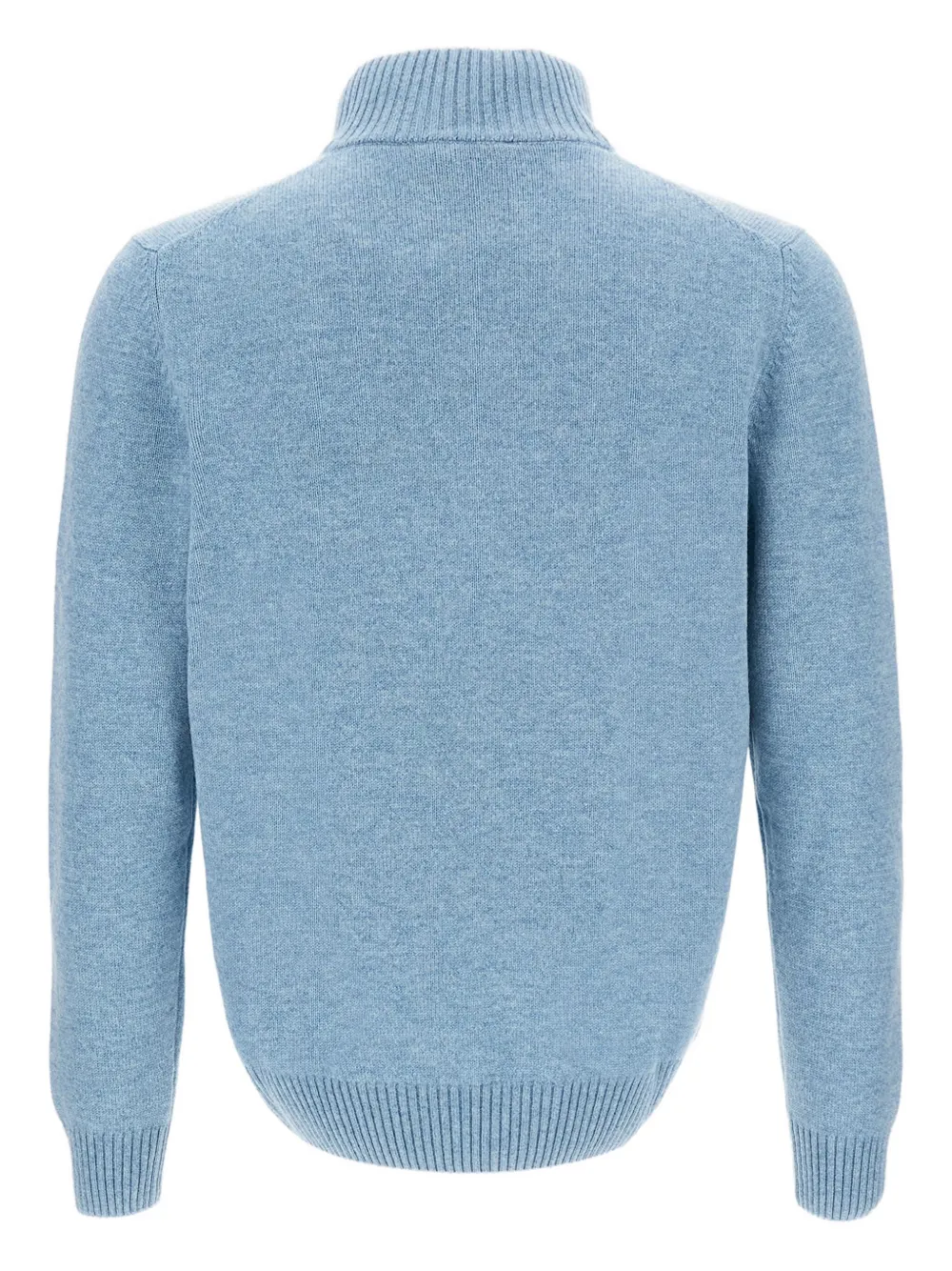 Gran Sasso half-zip fine-knit jumper - Blauw