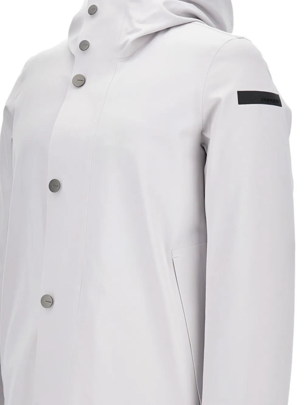 Roberto Ricci Designs Parka met drukknoop en capuchon Wit