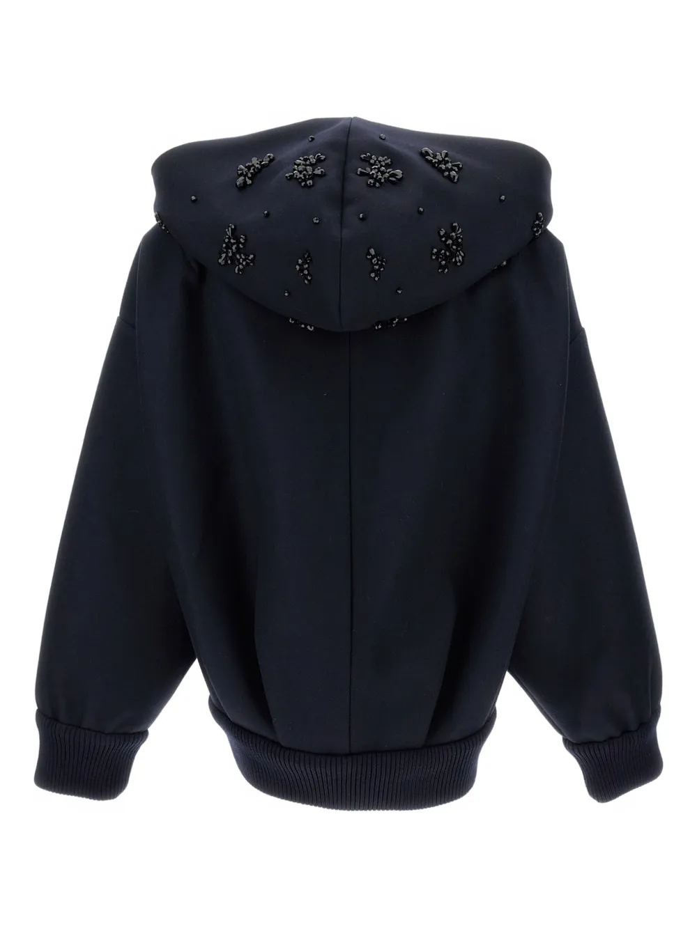Simone Rocha Zipper Closure Hoodie In Blue