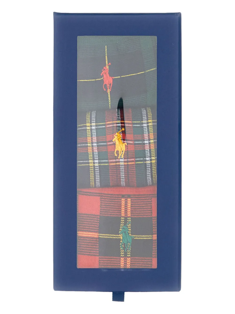 Polo Ralph Lauren Drie paar sokken met tartan ruit Zwart