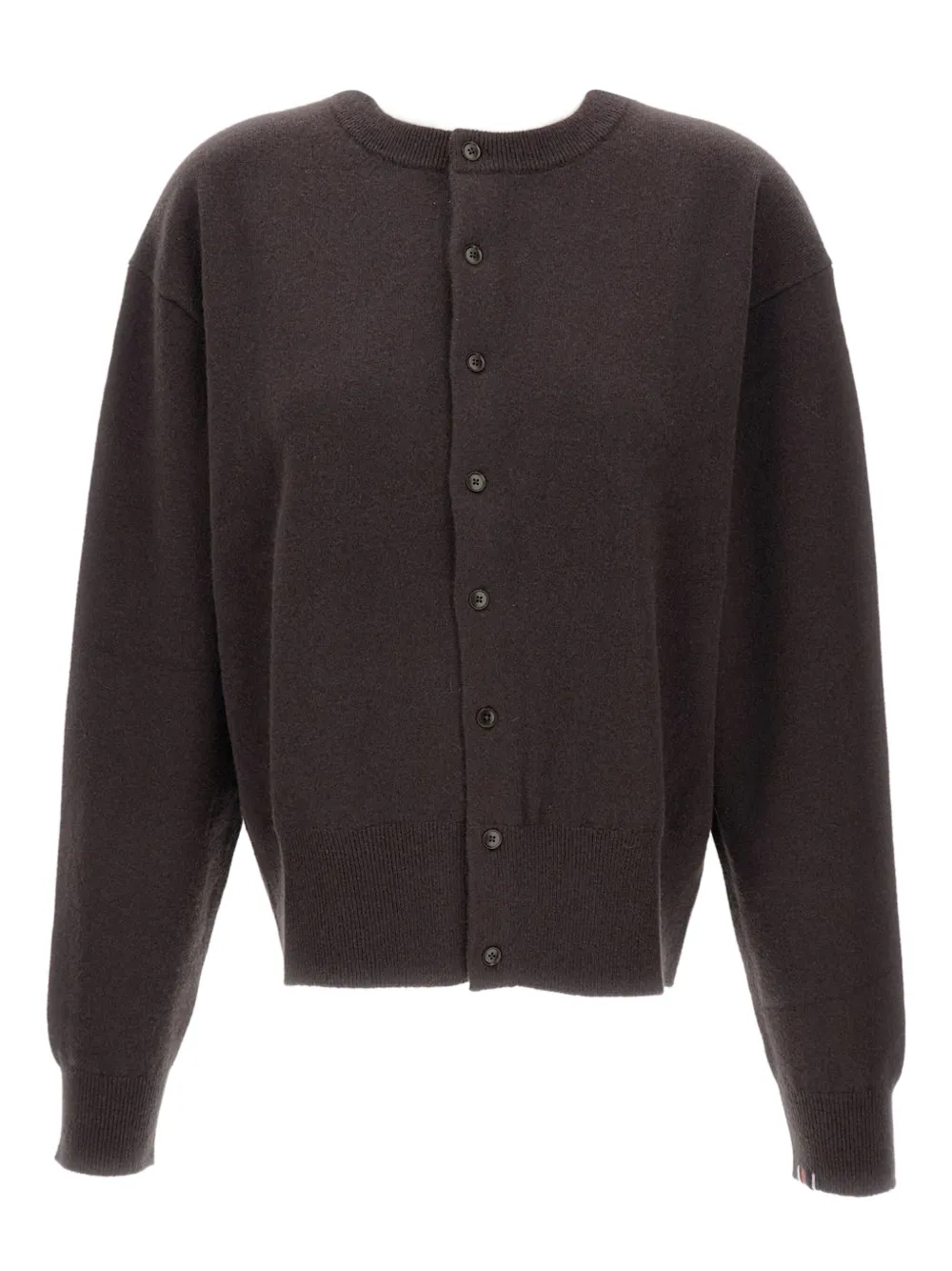 Extreme Cashmere Crew-neck Cardigan In Brown