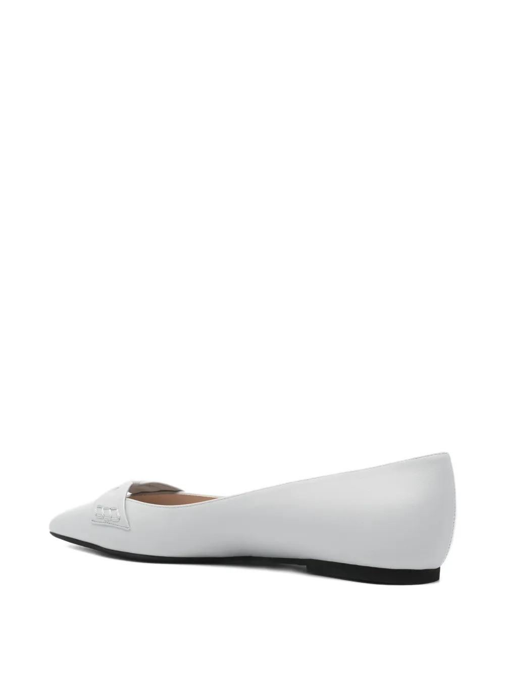 N°21 Bow-detail Pointed-toe Ballet Flats In White