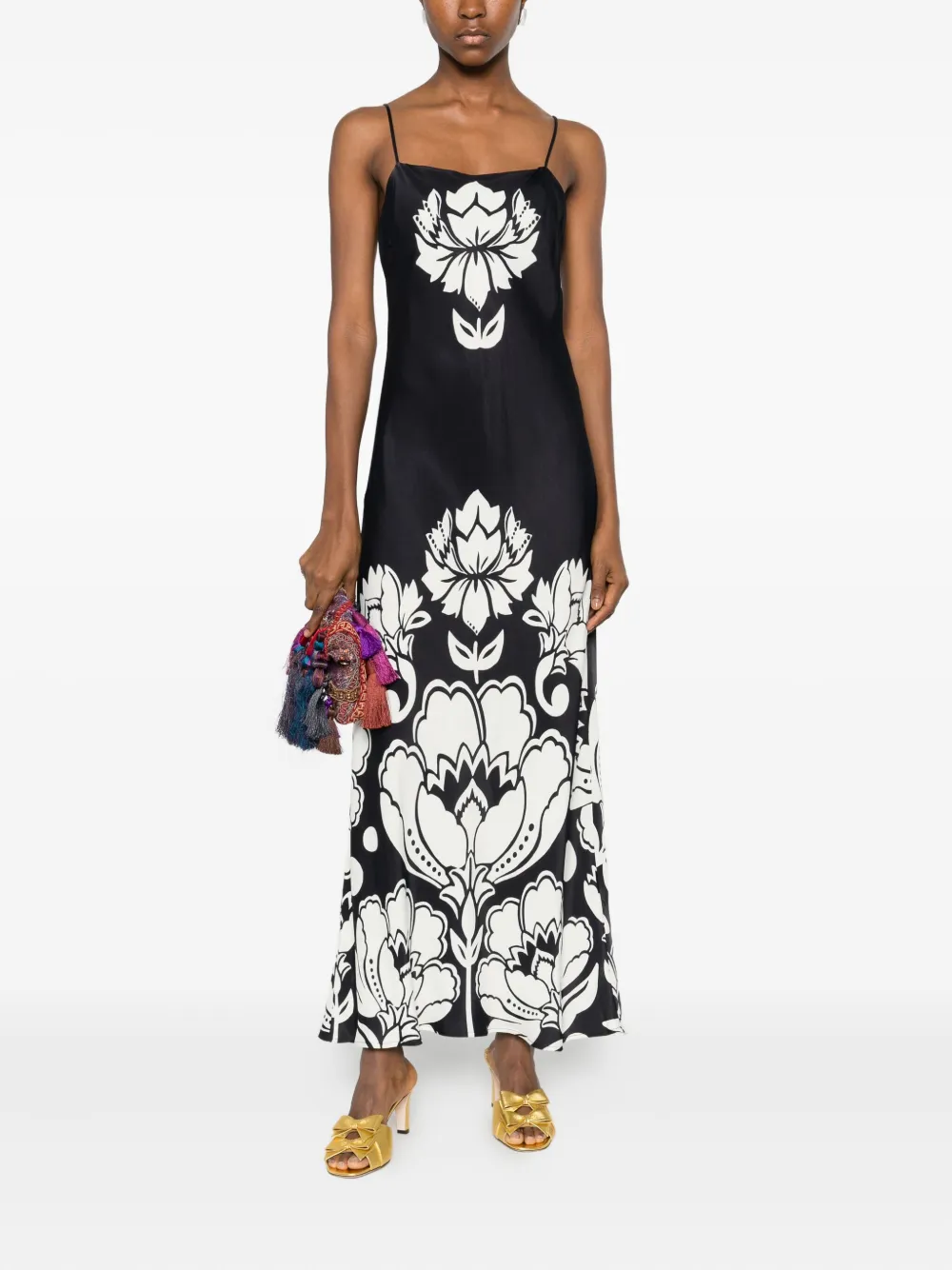 FARM Rio floral-print dress - Zwart