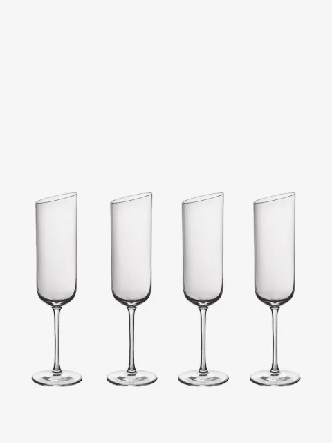 Villeroy & Boch NewMoon champagne flutes (set of four)