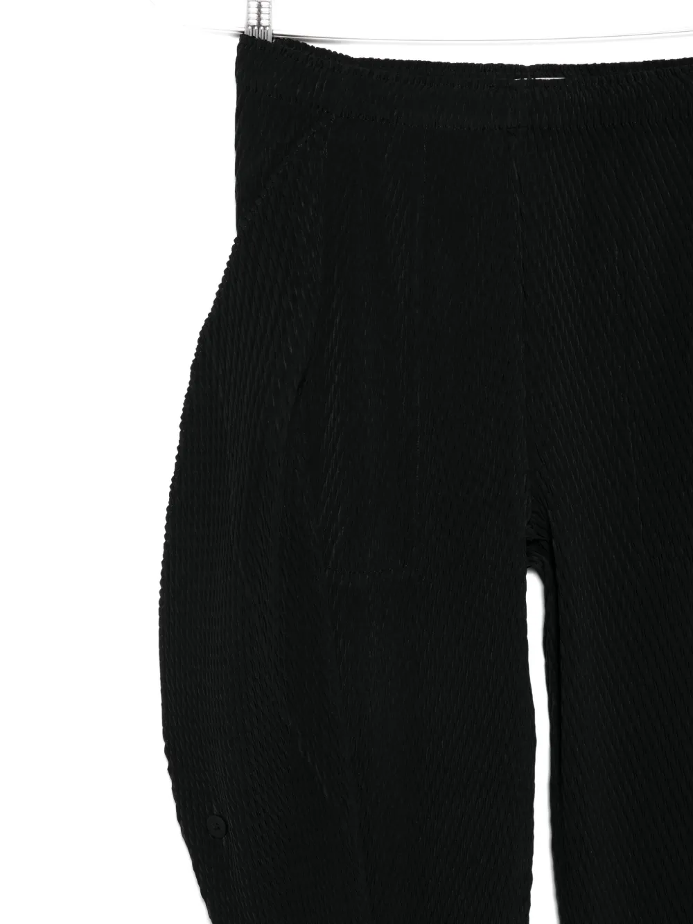 Issey Miyake Pleated Buttoned Pants In Black
