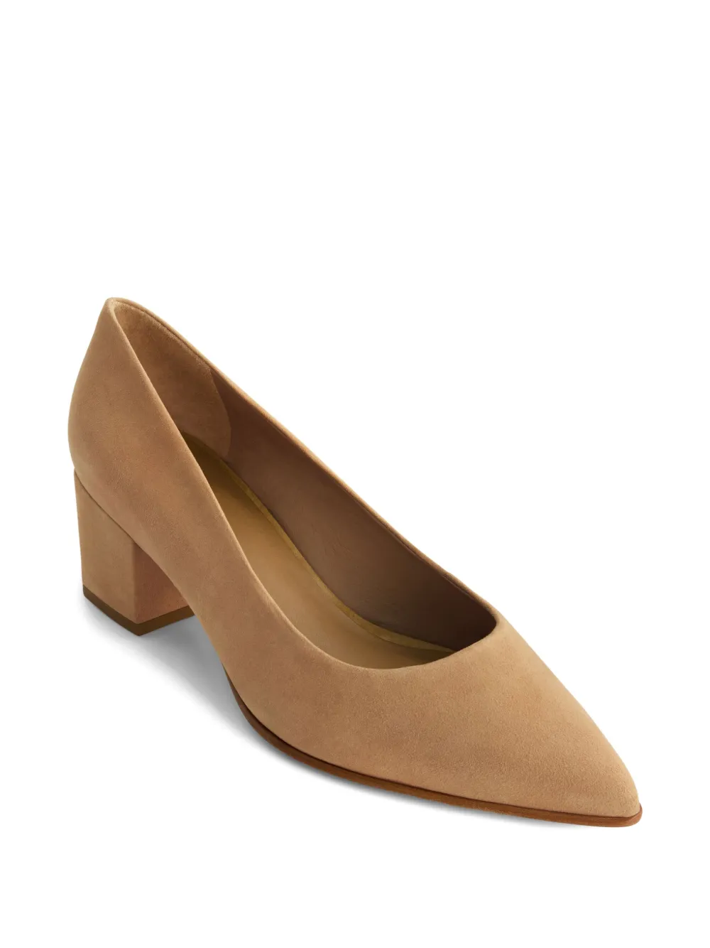 Bernardo Millie Suede Block-heel Pumps In Neutral
