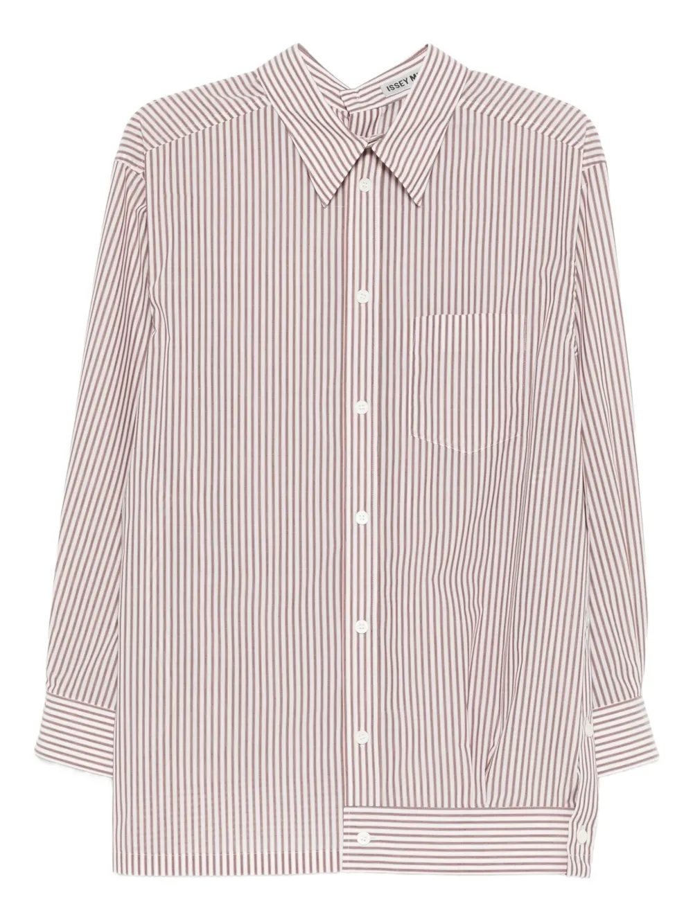 Issey Miyake Striped Shirt In Pink