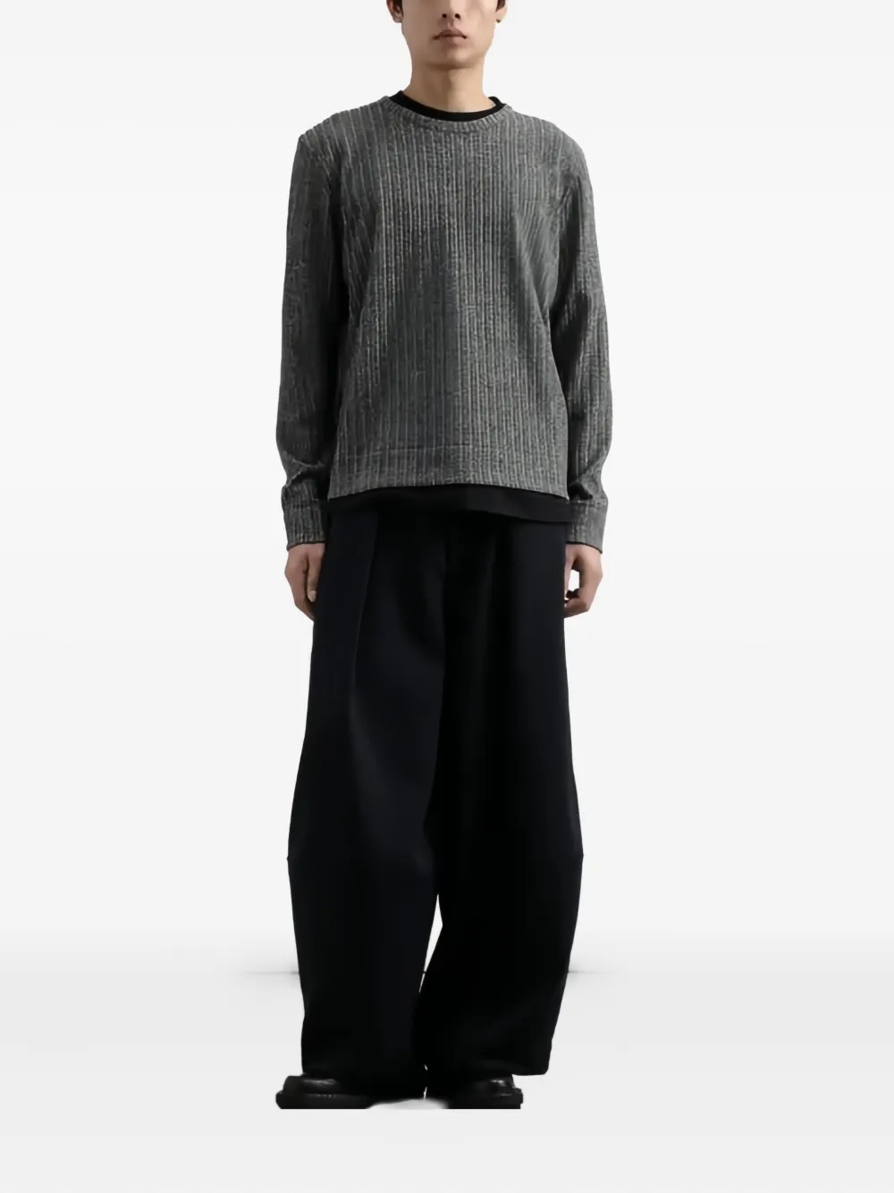 Ymc You Must Create X Ribbed Sweatshirt In Gray