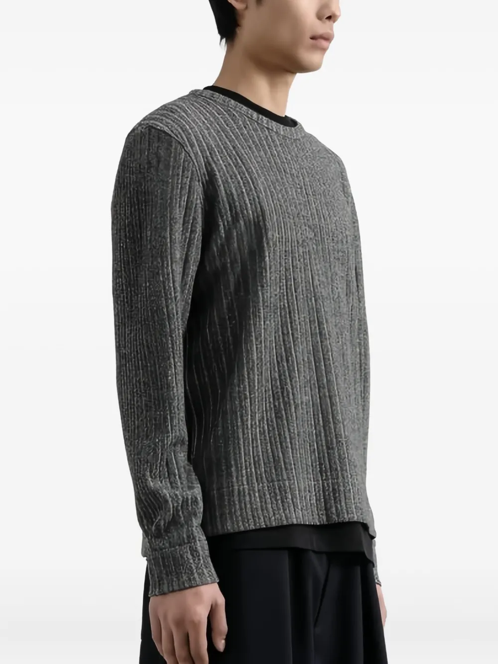 Ymc You Must Create X Ribbed Sweatshirt In Gray
