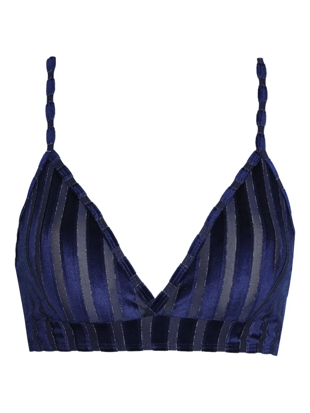Amir Slama X Astrid Striped Crop Top In Blue
