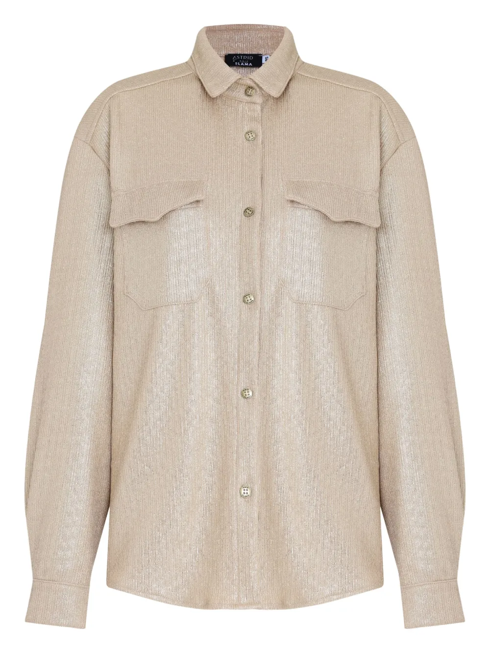 Amir Slama X Astrid Glitter-detail Shirt In Neutral