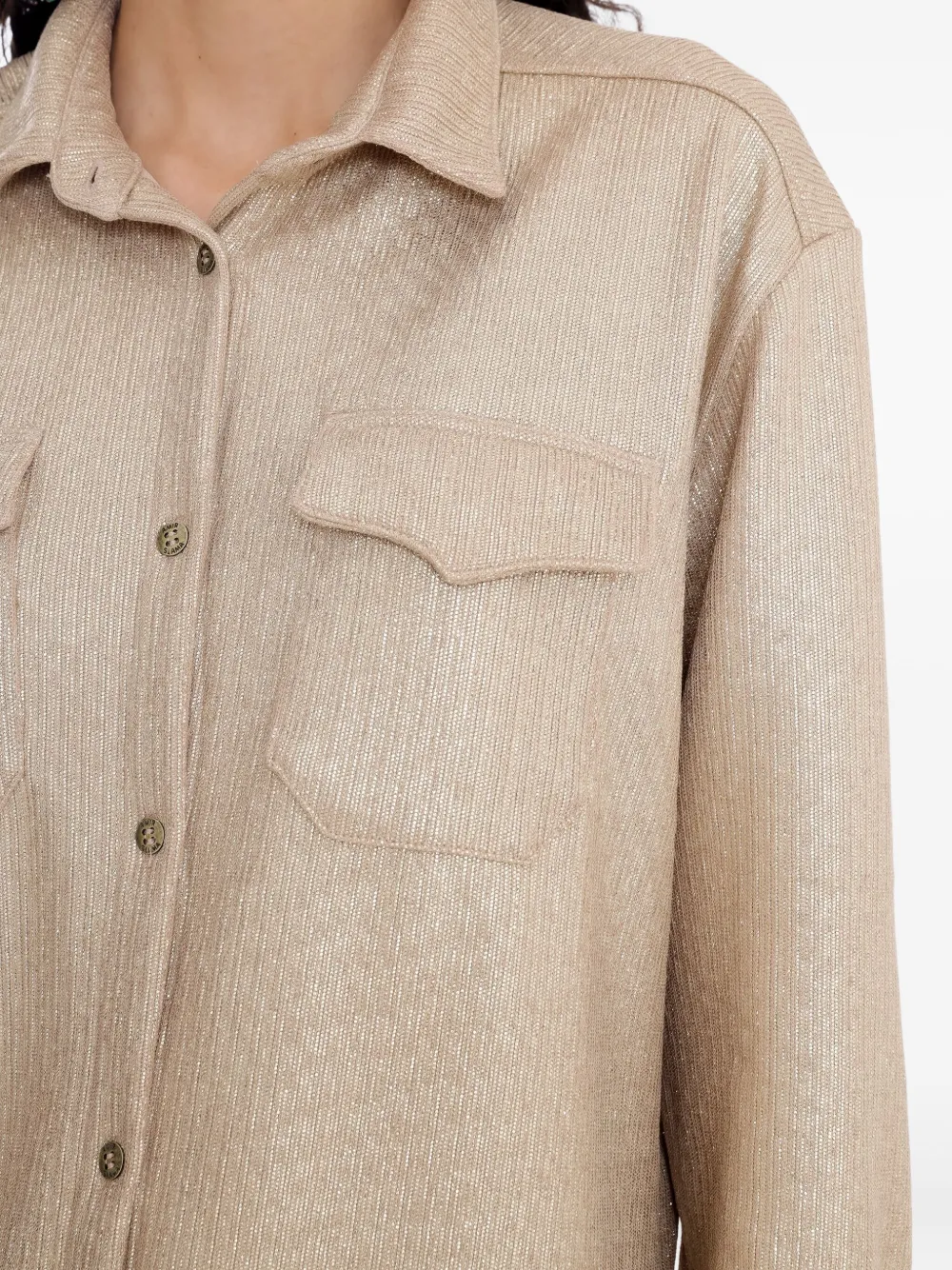 Amir Slama X Astrid Glitter-detail Shirt In Neutral