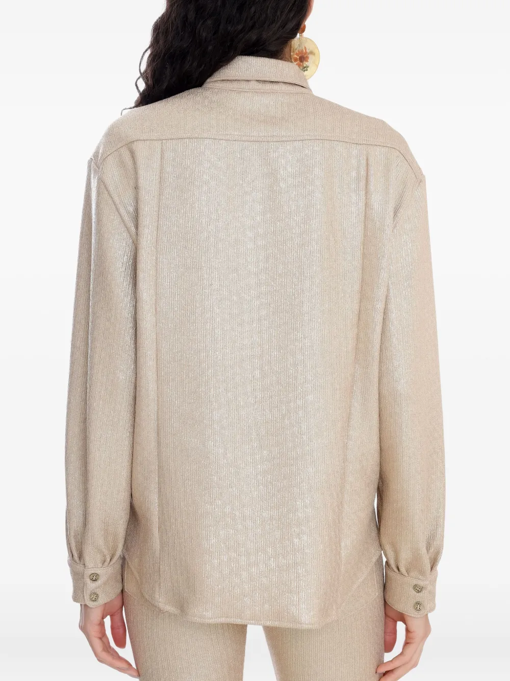 Amir Slama X Astrid Glitter-detail Shirt In Neutral