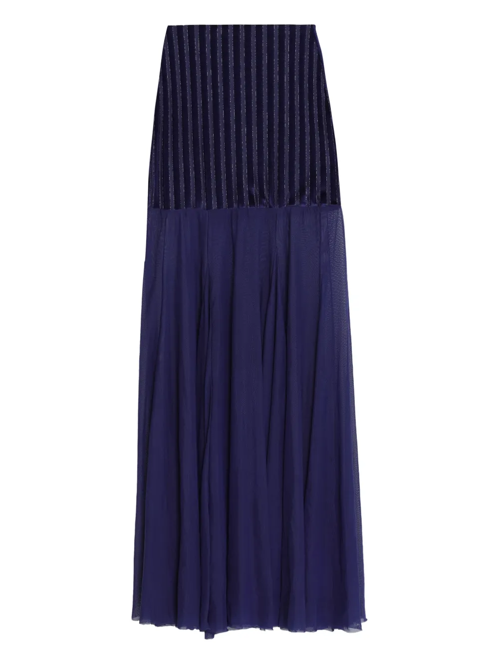 Amir Slama x Astrid striped-panel maxi skirt - ブルー Amir Slama x Astrid striped-panel maxi skirt - ブルー