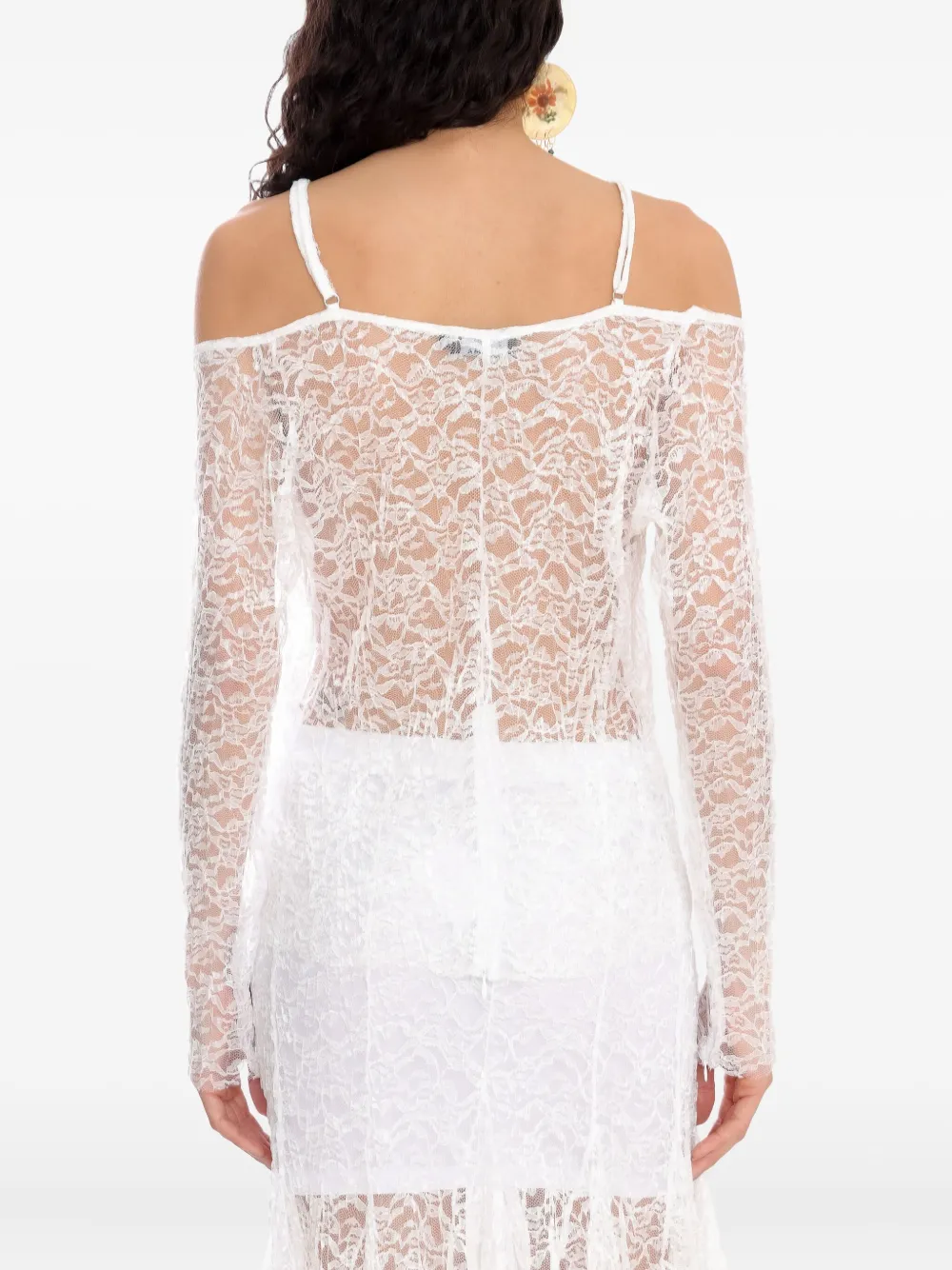 Amir Slama X Astrid Lace Top In White