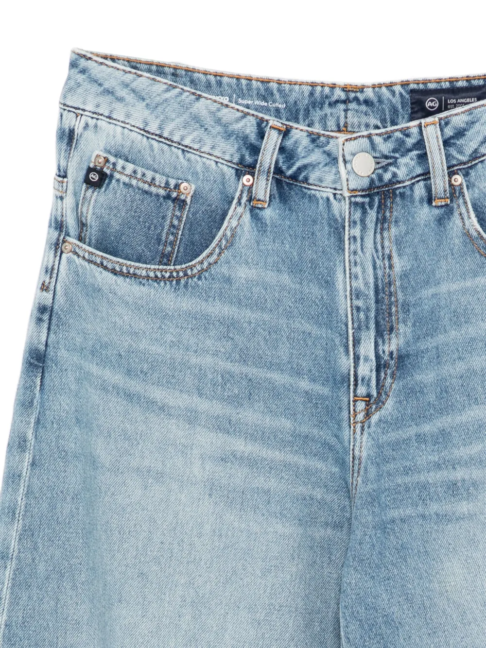 AG Jeans met gesmockt effect Blauw