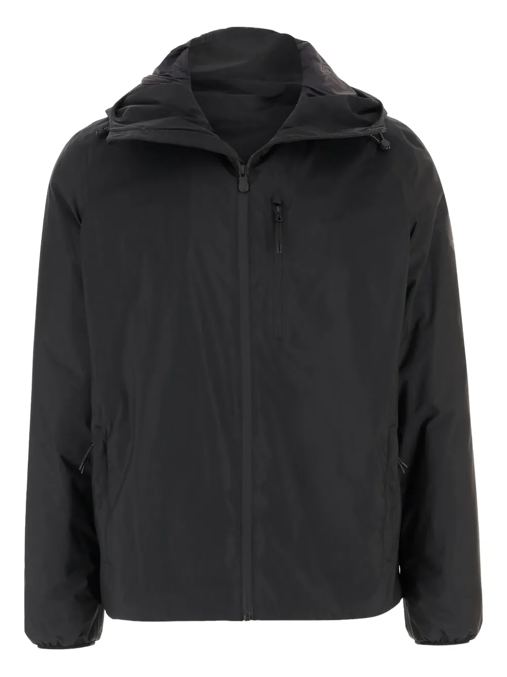 Save The Duck Lightweight Jacket With Hood And Chest Pocket In Black