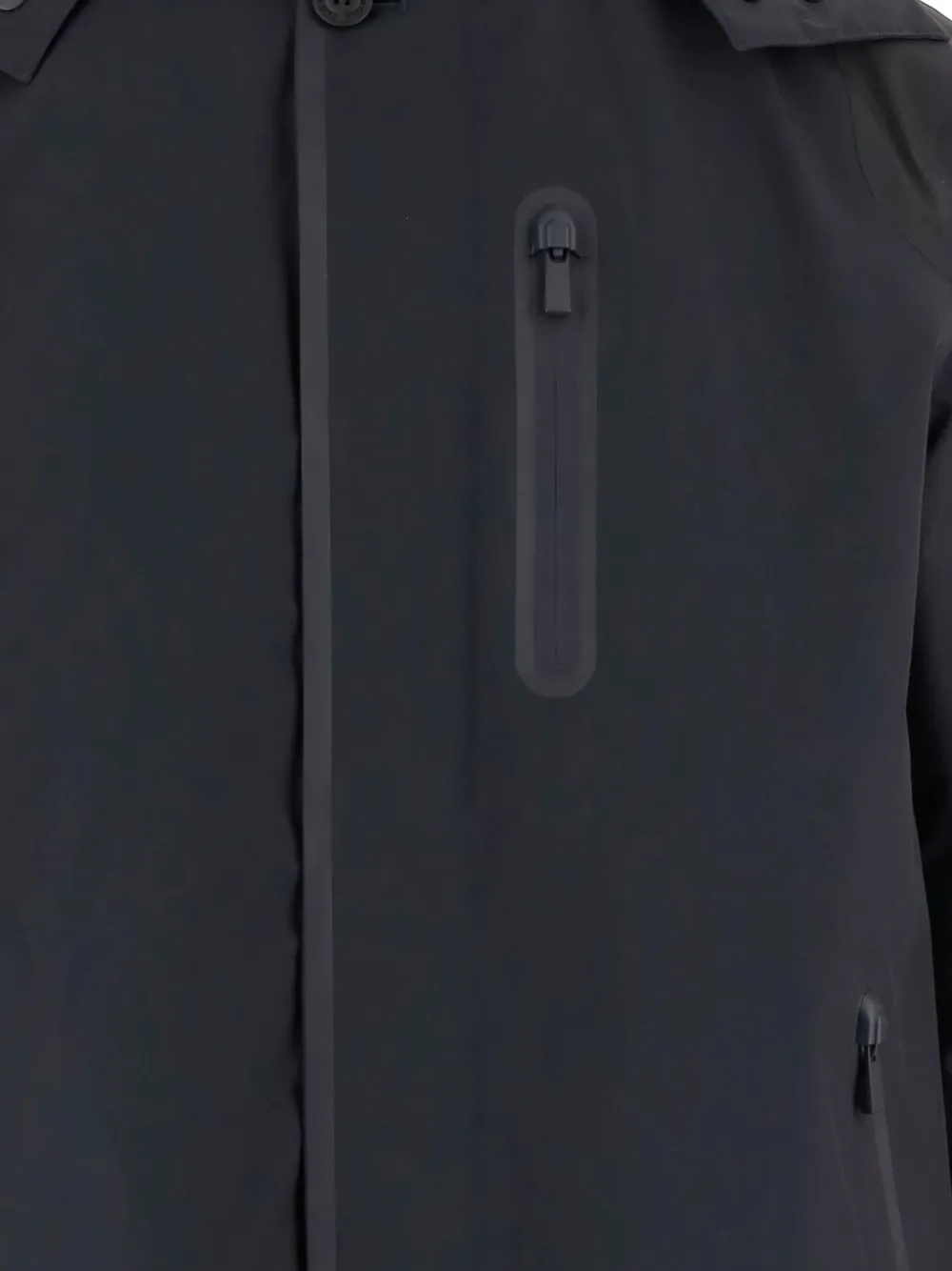 Save The Duck Hooded Zip-fastening Coat In Blue