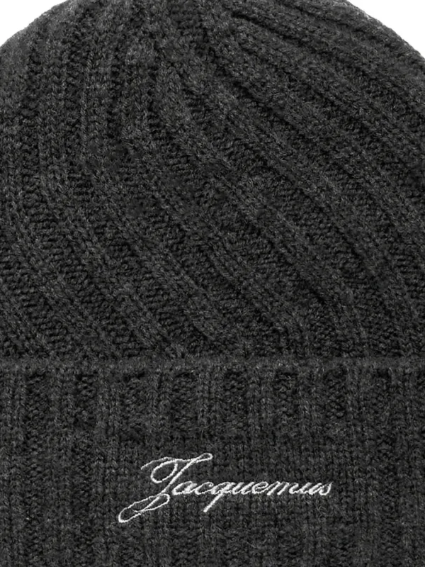 Jacquemus Cashemere The Tourini Beanie | Grey | FARFETCH