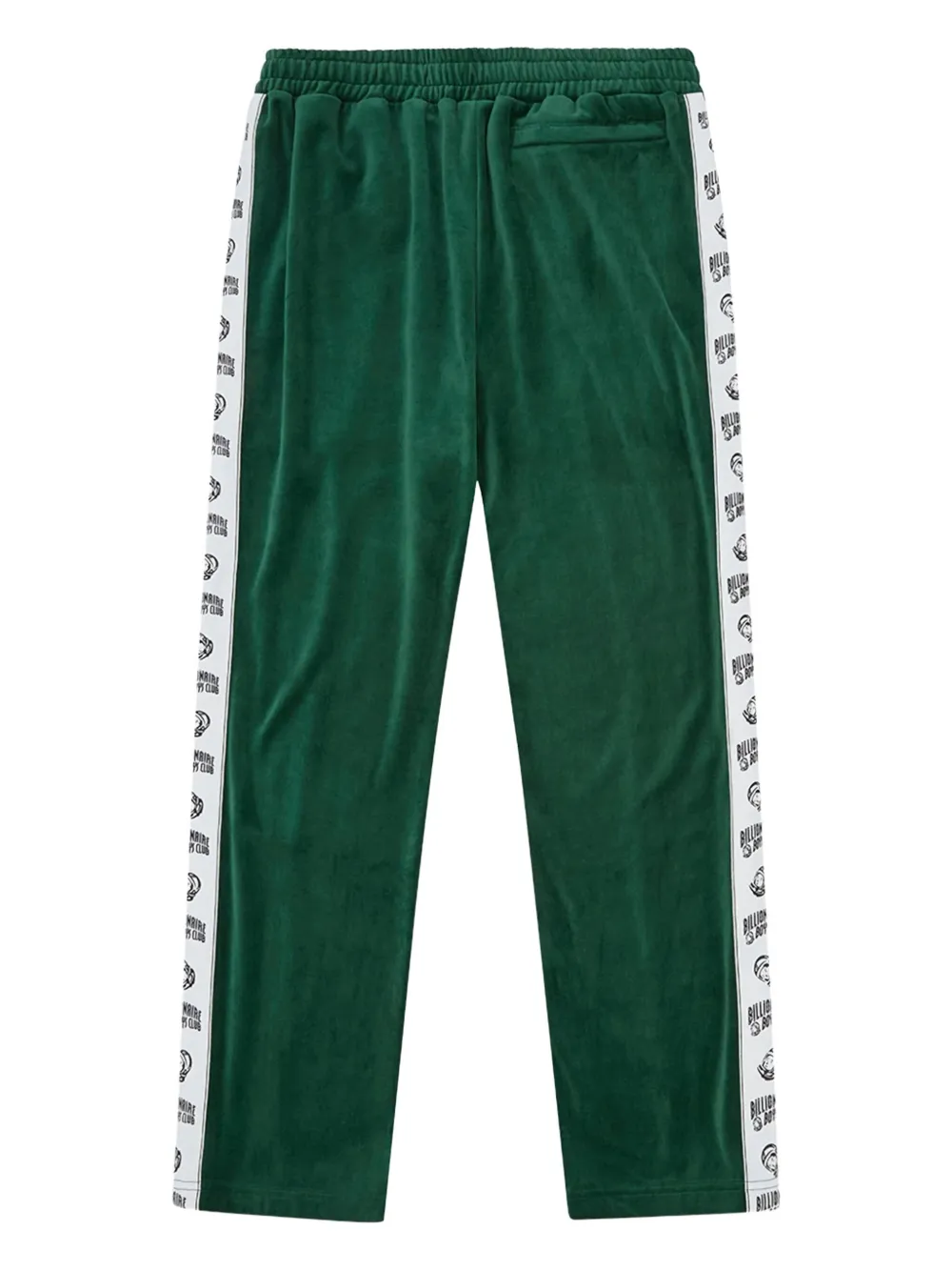 Billionaire velvet side-stripe pants - Groen
