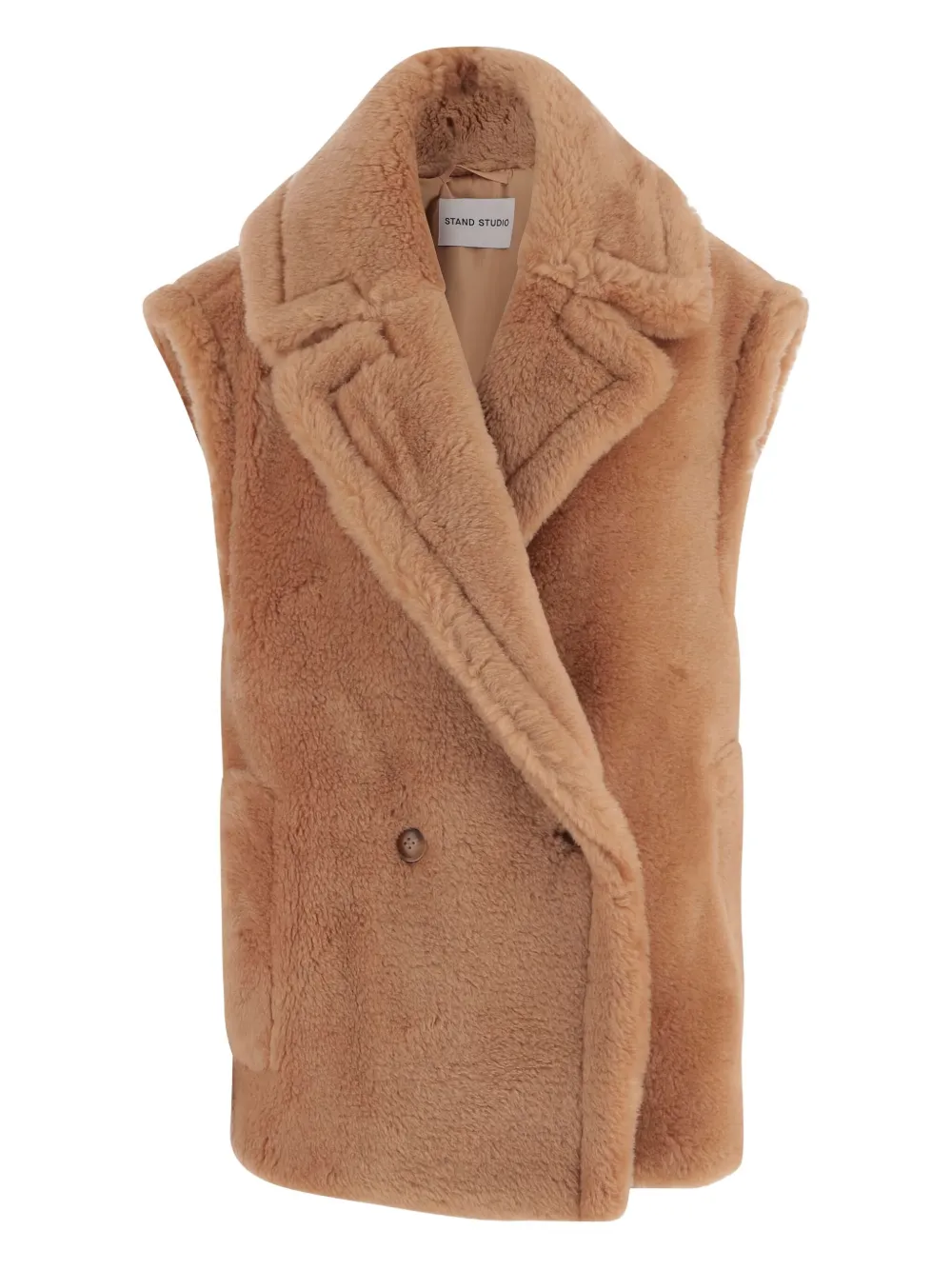 Stand Studio Double-breasted Vest In Brown