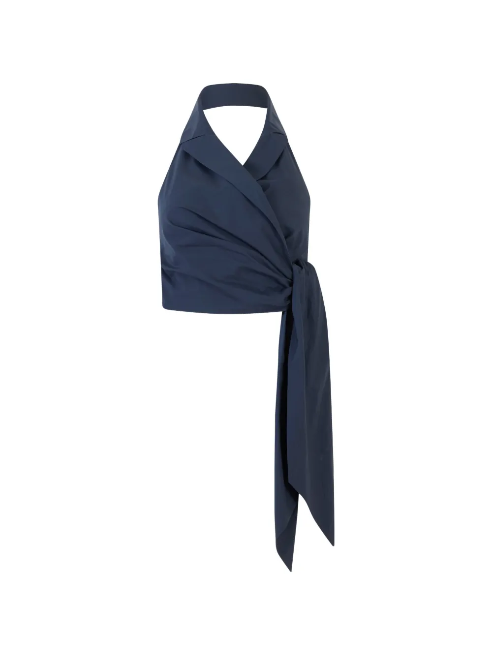 Rosie Assoulin Top con allacciatura al collo - Blu