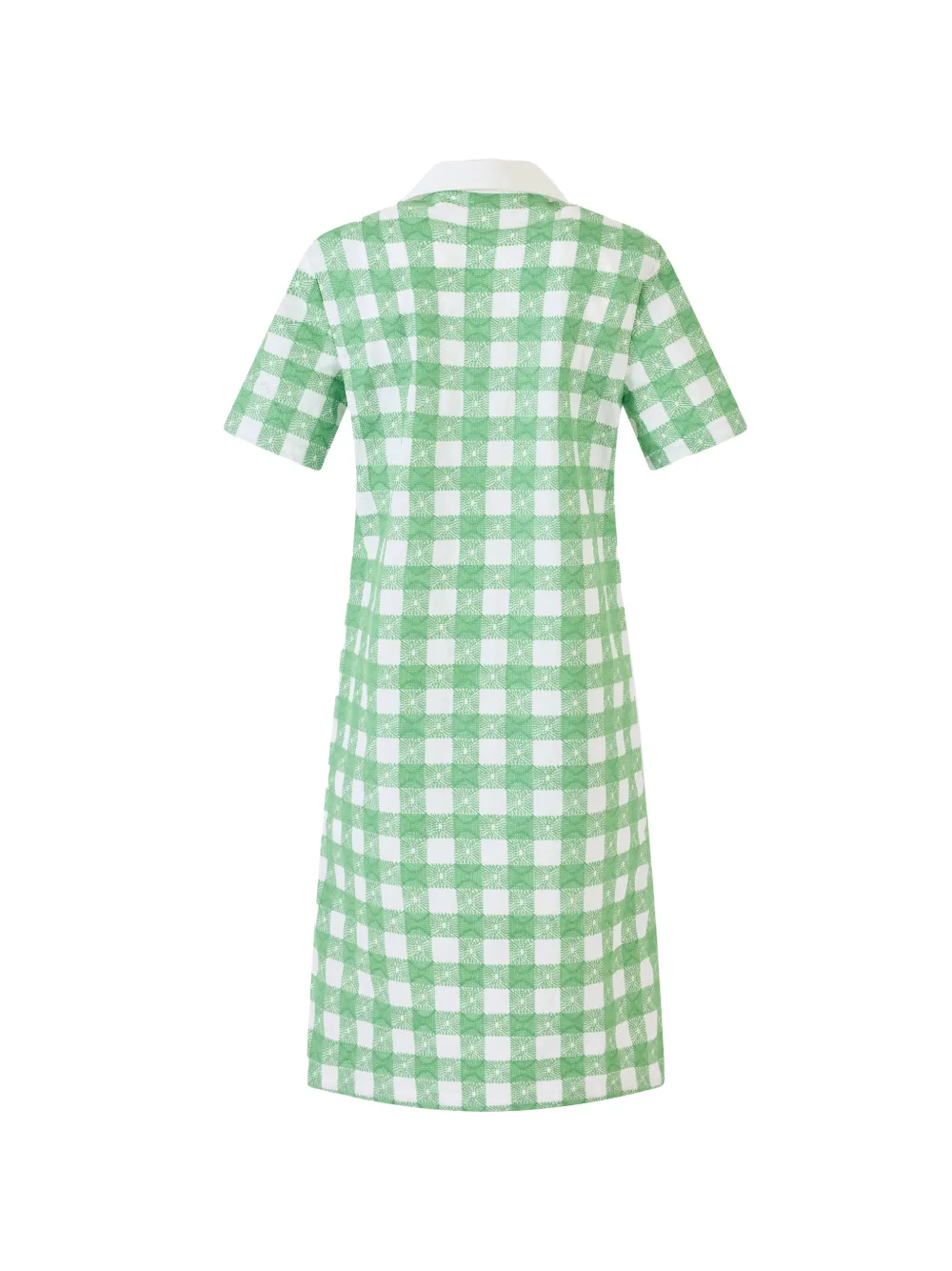 Rosie Assoulin Mini-surk met borduurwerk en gingham-ruit Groen