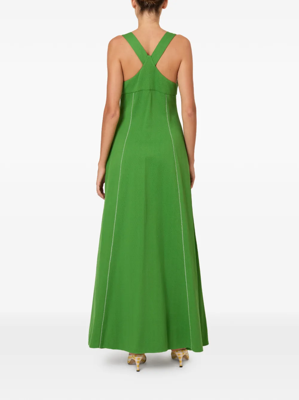 Rosie Assoulin Row Your Buttons maxi-jurk Groen