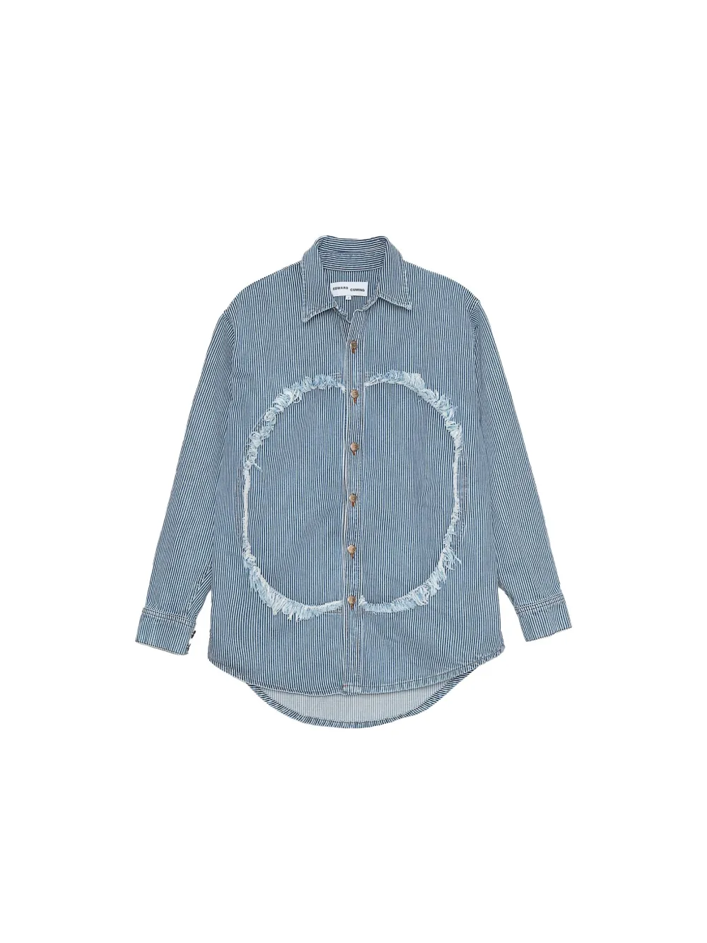 Edward Cuming Circle Overshirt Blue In Blue